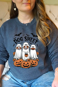 Spooky Halloween Dog Sheet Sweatshirt