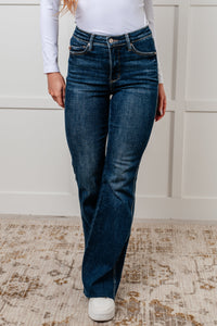 Judy Blue High Rise Control Top Shield Pocket Flare Jeans