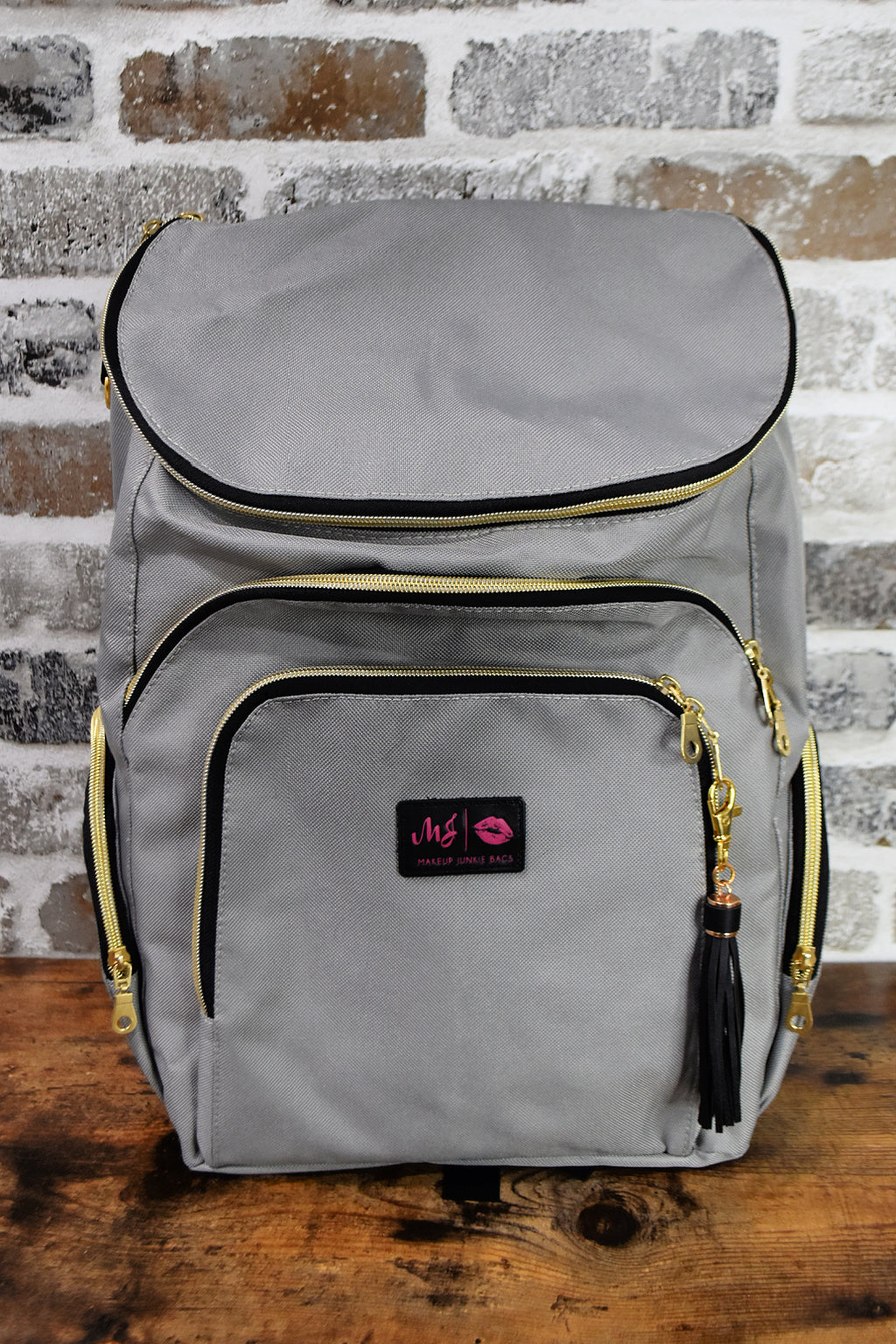 Makeup Junkie Grey Backpack