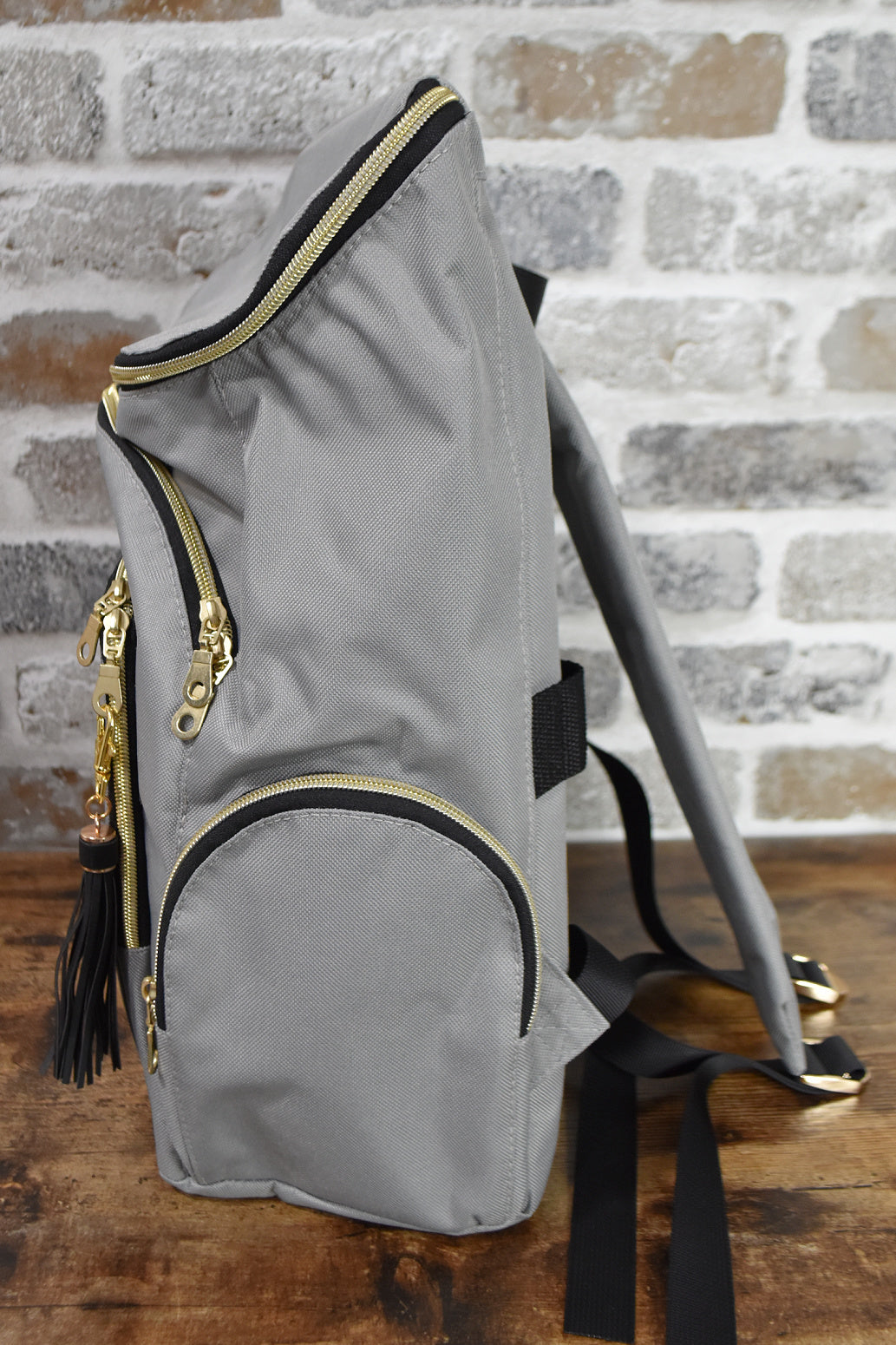 Makeup Junkie Grey Backpack