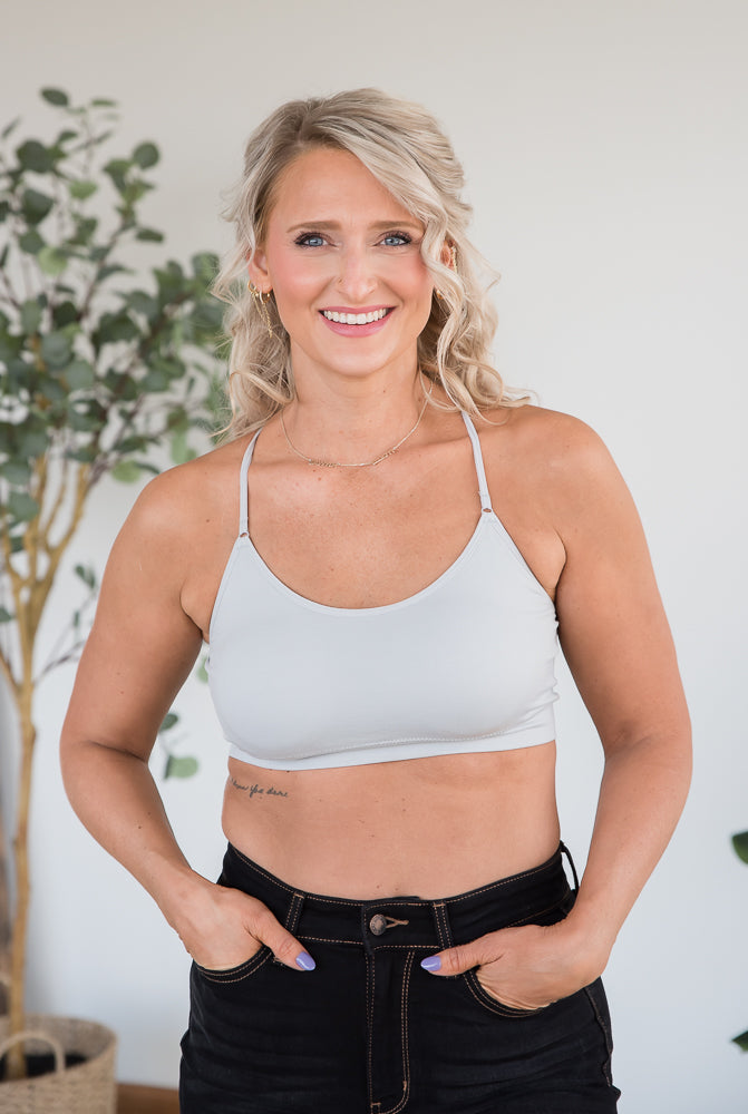 Show Your Support Light Grey Bralette