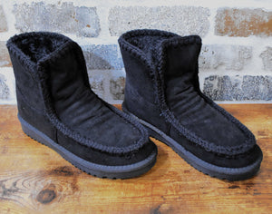 Very G Black Fur Lined Marvi Bootie