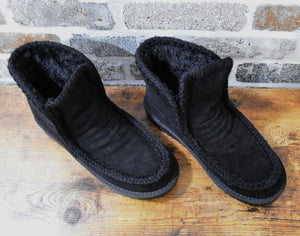 Very G Black Fur Lined Marvi Bootie