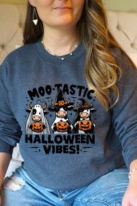 Moo-Tastic Halloween Vibes Sweatshirt