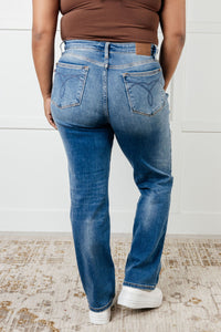 Judy Blue Vintage Wash Thermal Straight Jeans