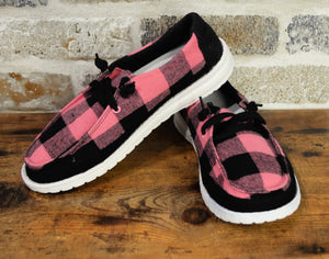 Very G Gypsy Jazz Pink And Black Prima Fashion Sneakers