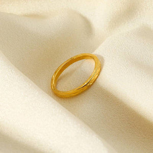 Texture 18K Gold Plated Ring (With Box)