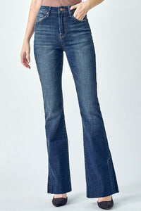 Risen Flare With Side Slit Mid-Rise Jeans Style 1432