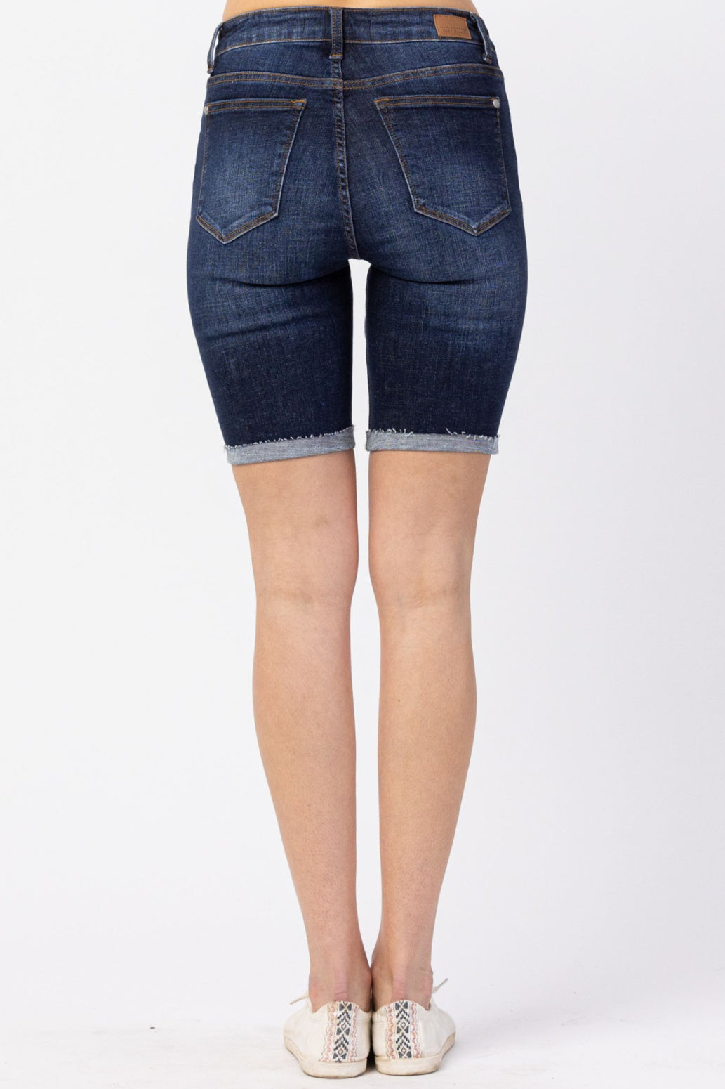 Judy Blue Patch Destroyed Bermuda Shorts Style 150115