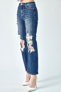 Risen Straight Leg High Rise Jeans Style RDP5027