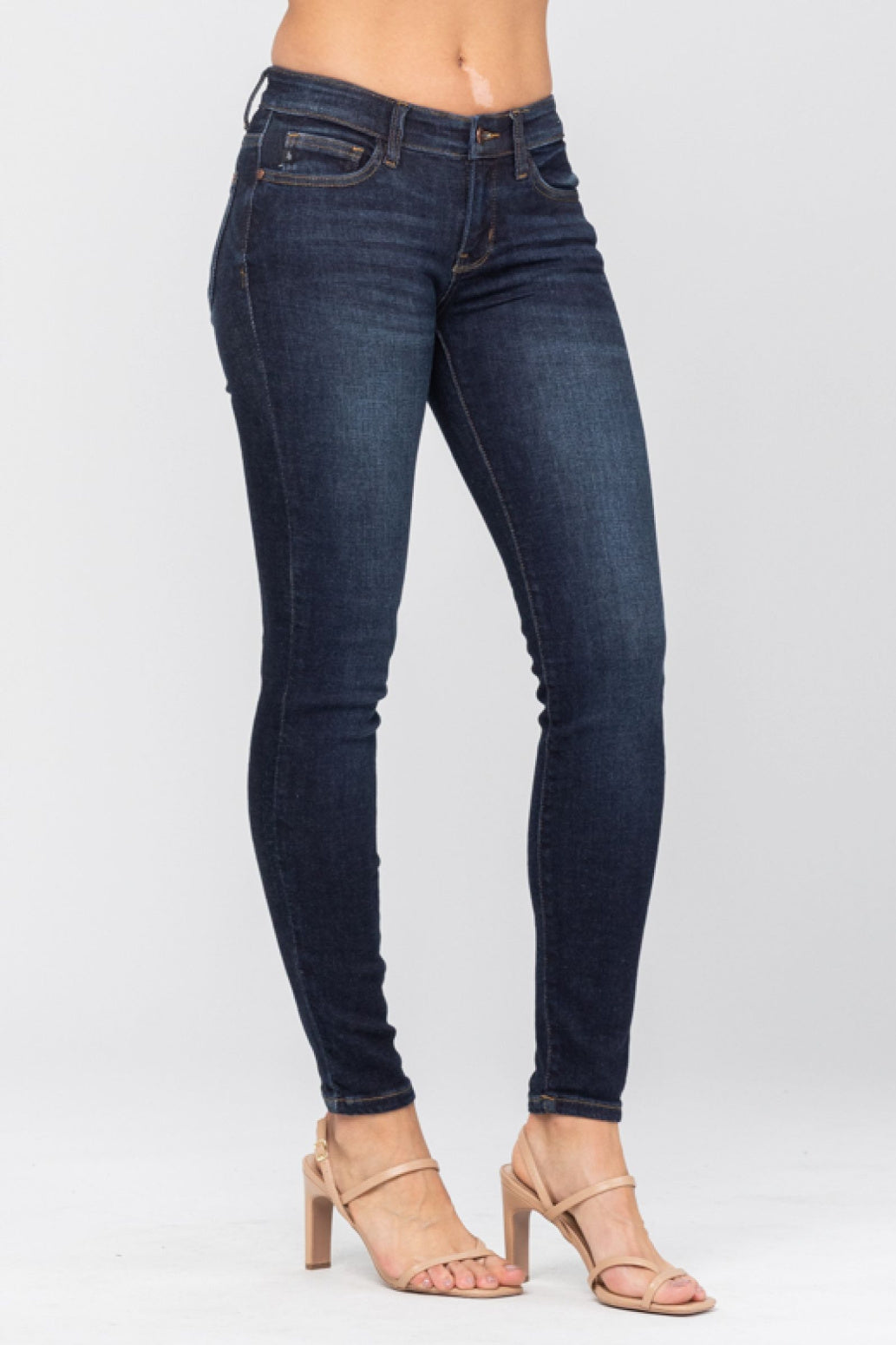 Judy Blue Handsand Resin Mid-Rise Skinny Jeans Style 82110