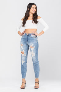 Judy Blue Destroyed Boyfriend Jeans Style 82170