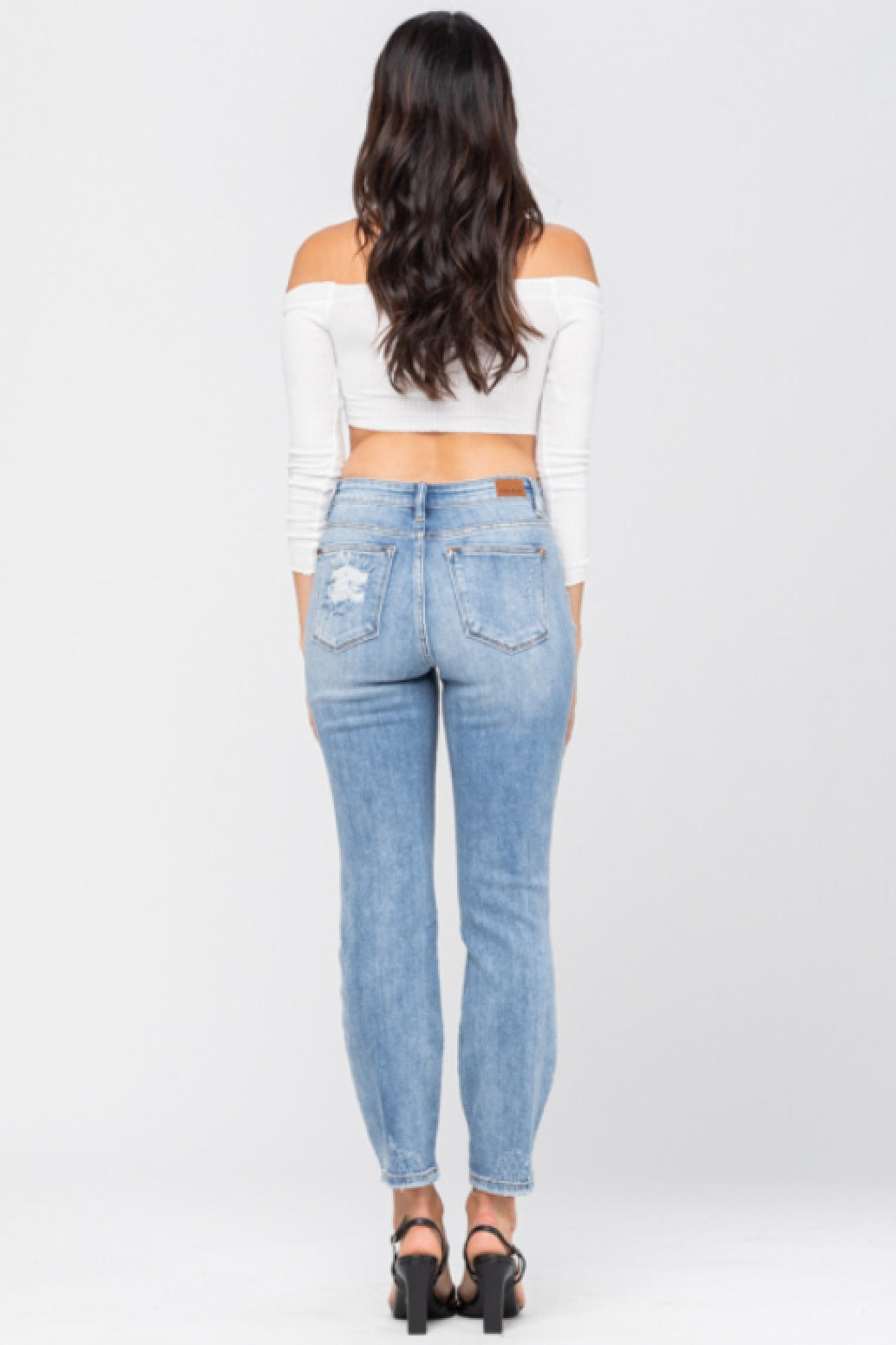 Judy Blue Destroyed Boyfriend Jeans Style 82170