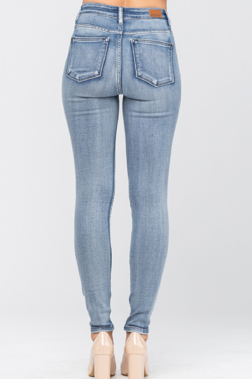 Judy Blue High Rise Heavy Handsand Skinny Jeans Style 82190