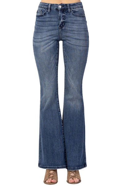 Judy Blue Contrast Trouser Flare Jeans