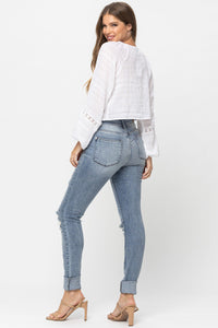 Judy Blue High Waist Heavily Destroyed Tall Skinny Jeans Style 82406