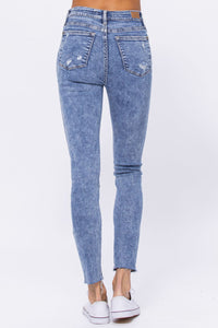 Judy Blue Acid Wash Destroyed Skinny Jeans Style 88266