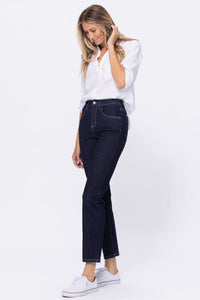 Judy Blue Rinse Wash High Waist Mom Jeans Style 88273