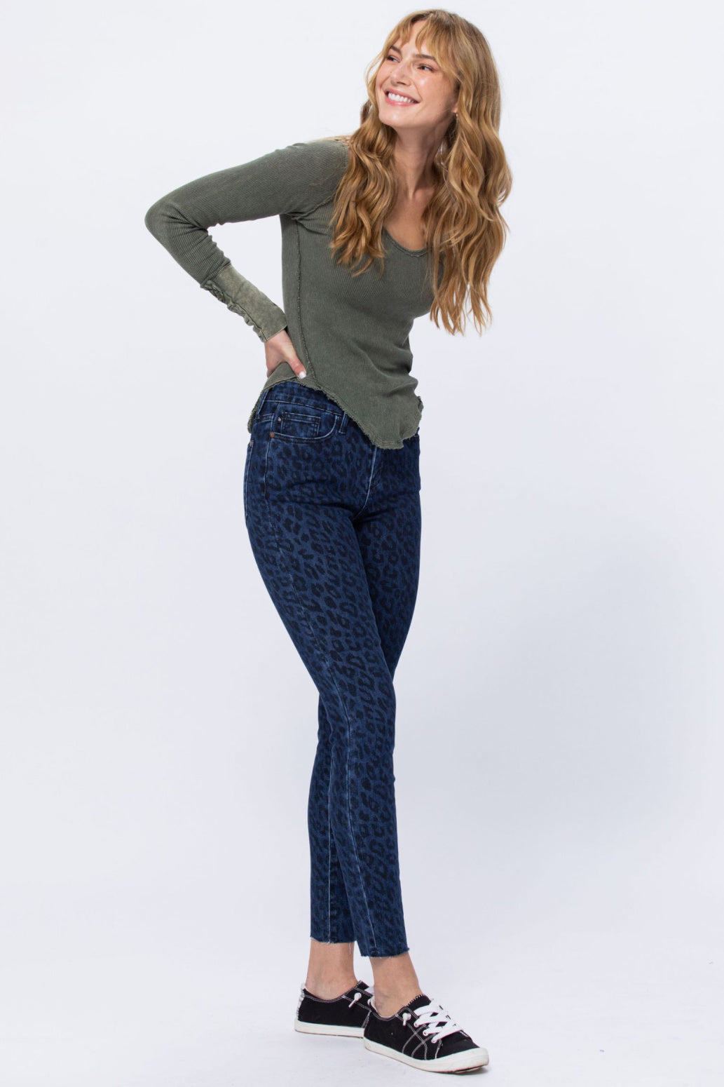 Judy Blue Cheetah Print Skinny Jeans