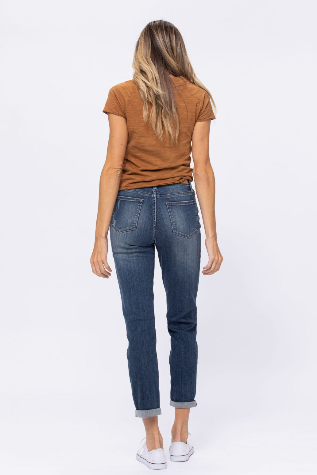 Judy Blue Destroyed Knee Patch Boyfriend Jeans Style 88317