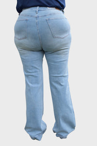 Judy Blue Braided Waist Wide Leg High Waist Jeans Style 88332