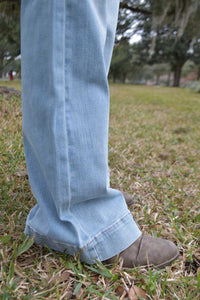 Judy Blue Braided Waist Wide Leg High Waist Jeans Style 88332