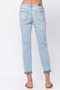 Judy Blue Destroyed Mid Rise Boyfriend Jeans Style 8878