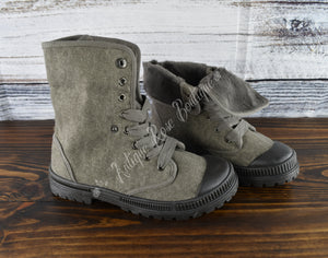 Very G In Charge Canvas Grey Boot