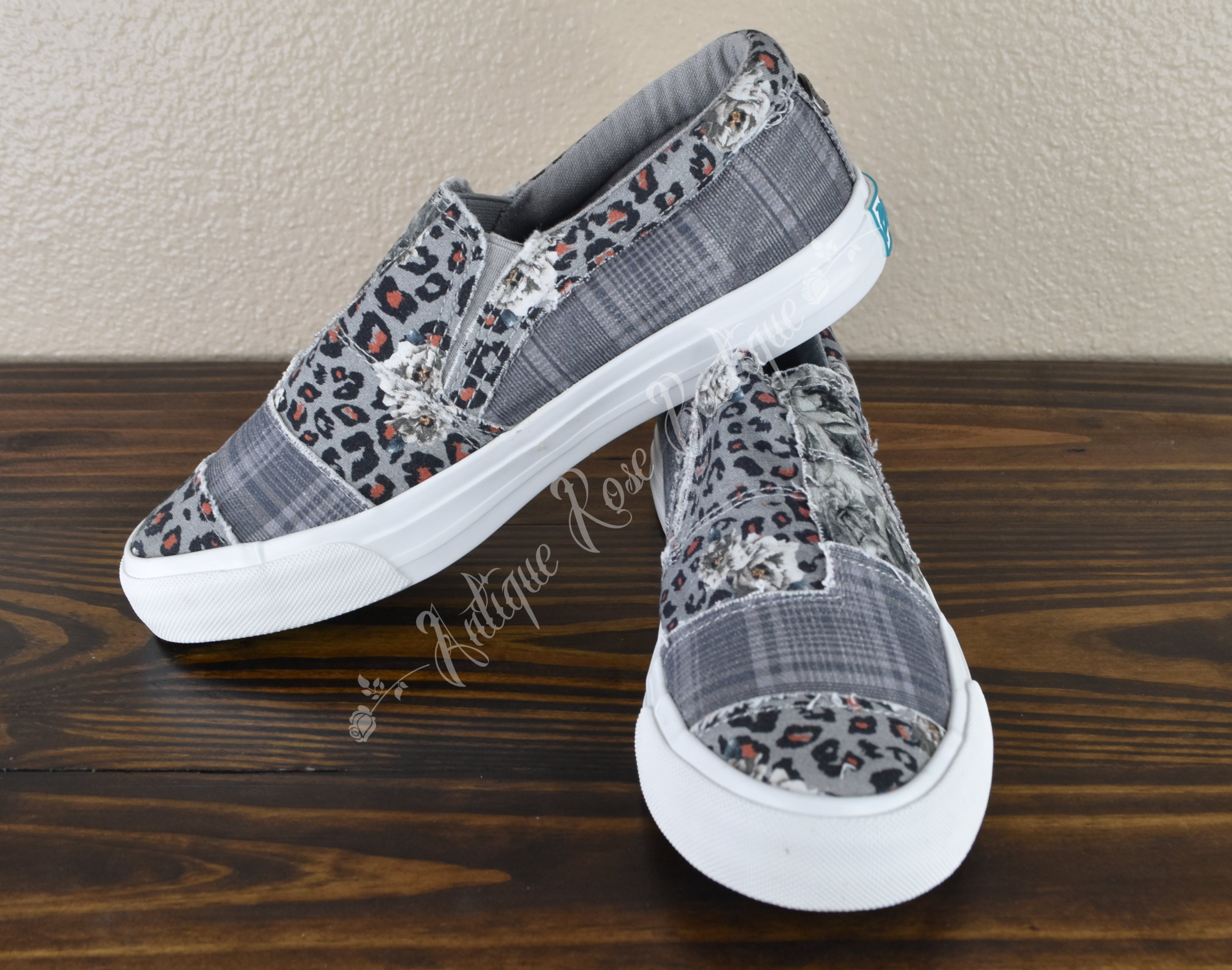 Blowfish Malibu's Maddox Gray Floral & Animal Print Fashion Sneaker