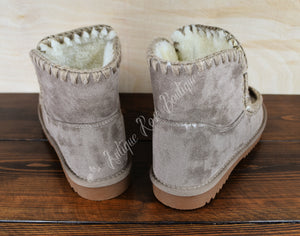 Very G Taupe Fur Lined Marvi Bootie