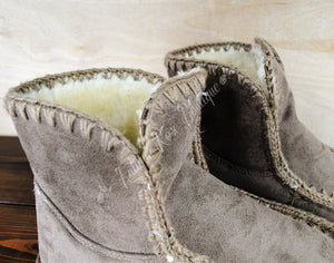 Very G Taupe Fur Lined Marvi Bootie