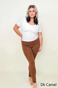 Cotton Wide Waistband Pocket Leggings
